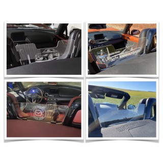 Saute-vent (anti remous - coupe vent) Mazda MX5 ND (2015- AUJOURD'HUI) ET FIAT 124 (2015-2019)